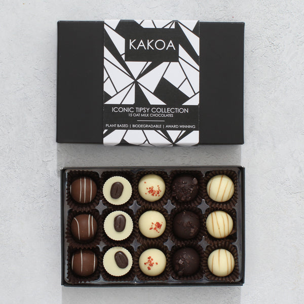 Vegan Tipsy Chocolate Box | 15 Alcohol Chocolates – Kakoa